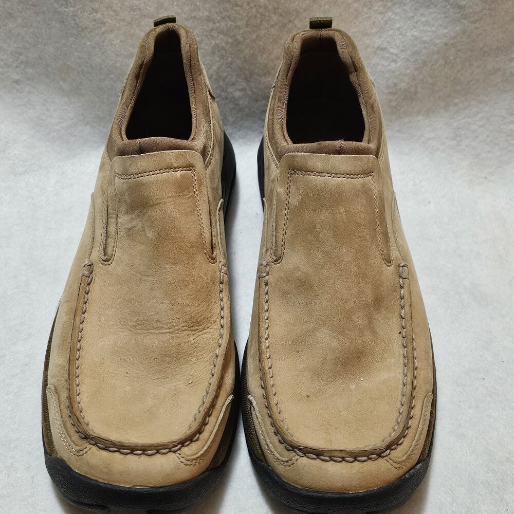 Cole Haan Air Colab Camel Brown Leather Moc Toe Slip on Loafer Sz 9.5 Mens.